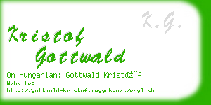 kristof gottwald business card